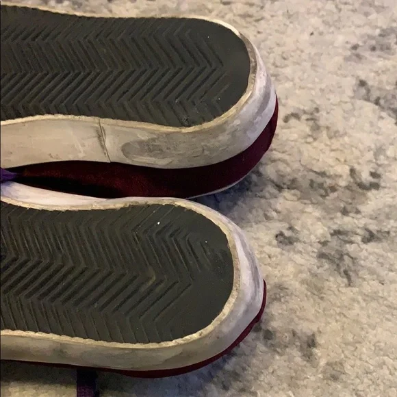 Burgundy Velvet Golden Goose Sneakers